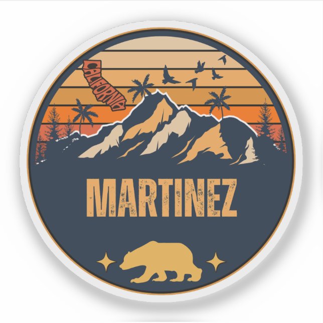 Sticker Martinez, Californie (Devant)