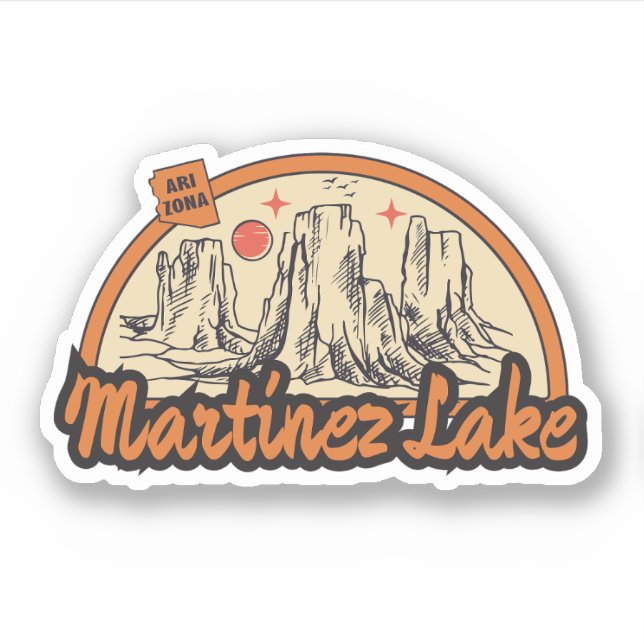 Sticker Martinez Lake, Arizona (Devant)