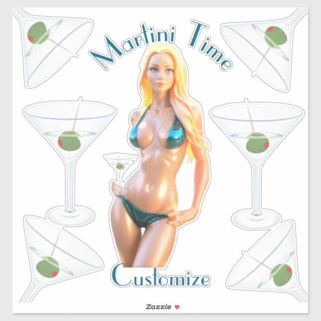 Sticker Martini time Bikini Babe Thunder_Cove  (Feuille)