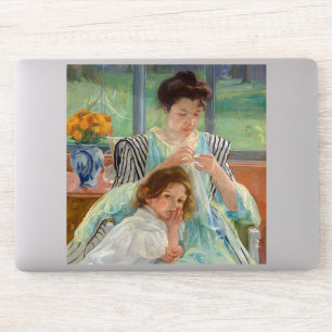 Sticker Mary Cassatt - Jeune mère coudre