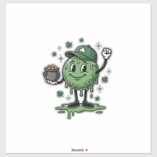 Sticker Mascotte de slime de la Saint-Patrick T-shirt vect