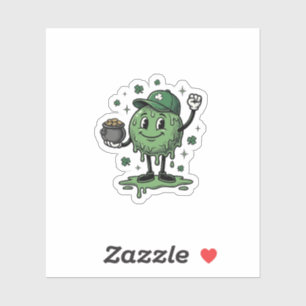 Sticker Mascotte de Slime de la Saint-Patrick T-Shirt Vint