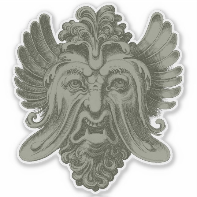 Sticker Masque de Gargouille 5 (Devant)