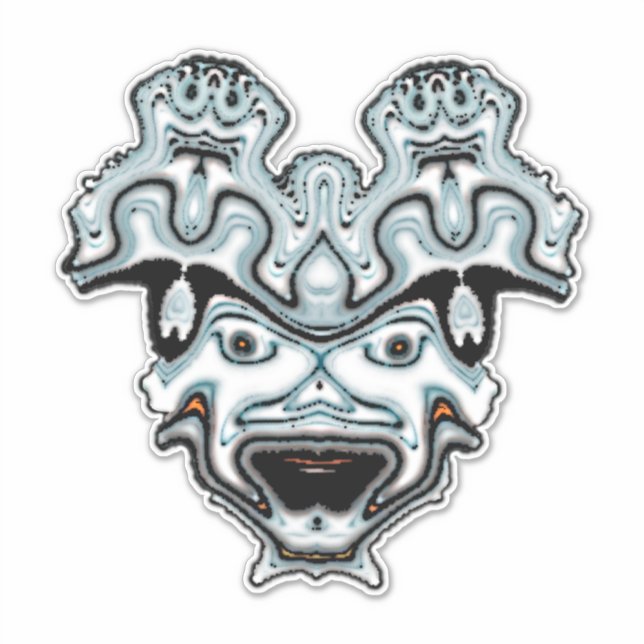 Sticker Masque de monstre (Devant)