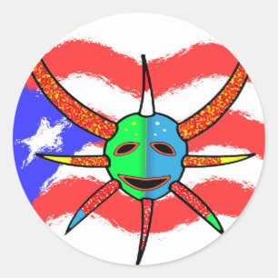 Sticker masque vejigante