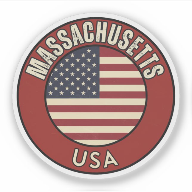 Sticker Massachusetts États-Unis d'Amérique (Devant)