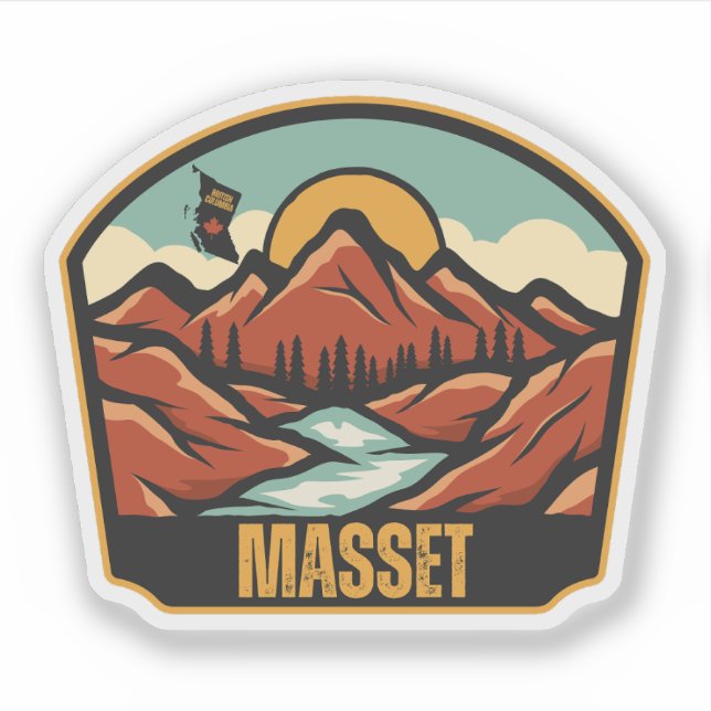 Sticker Masset, Colombie-Britannique (Devant)