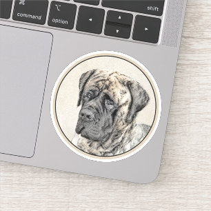Sticker Mastiff anglais (Brindle) Peinture - Chien Art