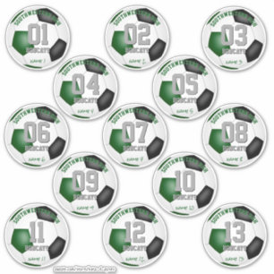 Sticker match de football féminin de garçons noirs verts