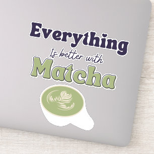 Sticker Matcha boba thé vert, matcha