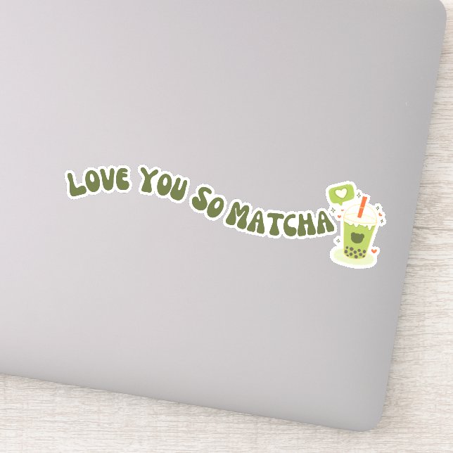 Sticker Matcha boba thé vert, matcha (Détail)