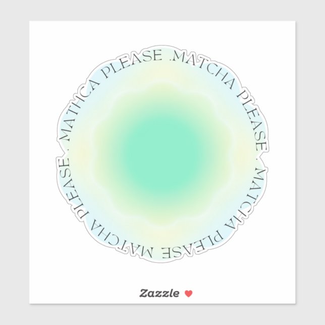 Sticker matcha s'il vous plaît (Feuille)