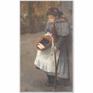 Sticker Matchstick Girl pauvre rue Urchin Pauvreté urbaine