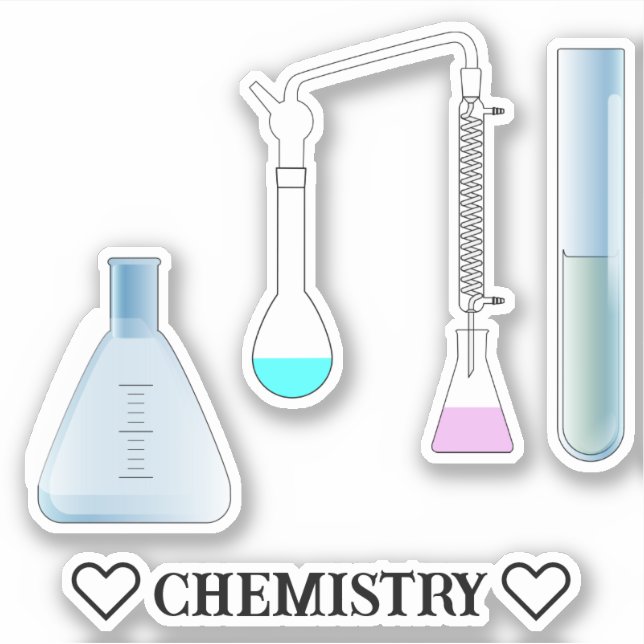 Sticker Matériel de laboratoire de chimie (Devant)