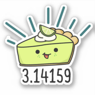 Sticker Math Pi Nombre Funky Pie Pun