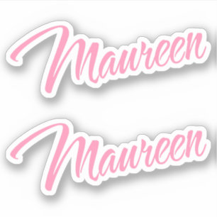 Sticker Maureen Nom décoratif en rose x2