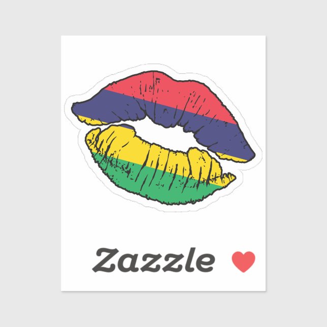 Sticker Maurice Maurice Planche à lèvres Drapeau d'amour (Feuille)