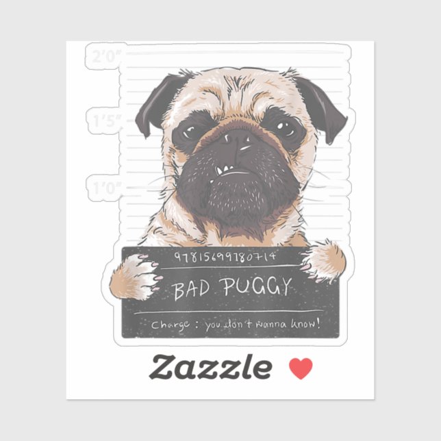 Sticker Mauvaise charge Puggy Vous ne voulez pas connaître (Feuille)