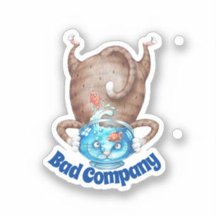 Sticker Mauvaise entreprise coupée