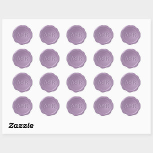 Sticker Mauve violet cire monogramme,