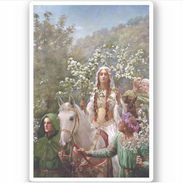Sticker Maying, la reine Guinevere, vers 1900, par John Co (Devant)