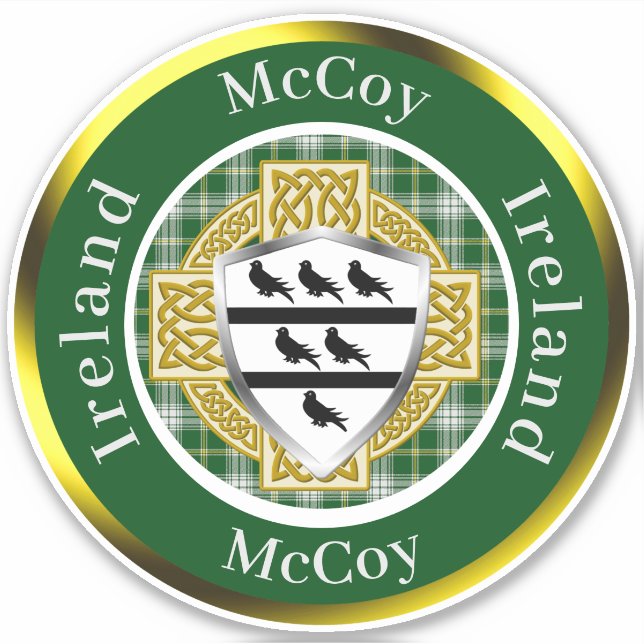 Sticker McCoy Shield & Celtic Cross Personnalisé (Devant)