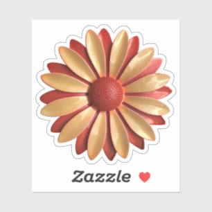 Sticker MCM Jaune Orange Fleur Mariage