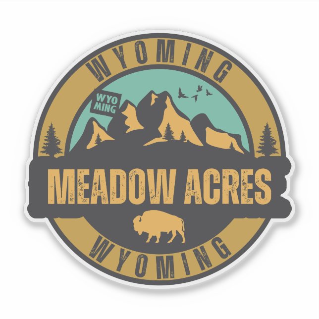 Sticker Meadow Acres, Wyoming (Devant)