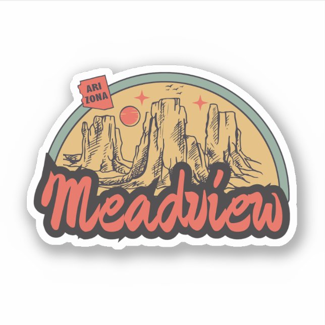 Sticker Meadview, Arizona (Devant)