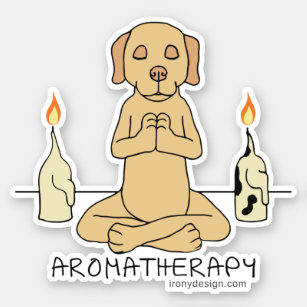 Sticker Médaille d'aromathérapie de chien Coupe de contour