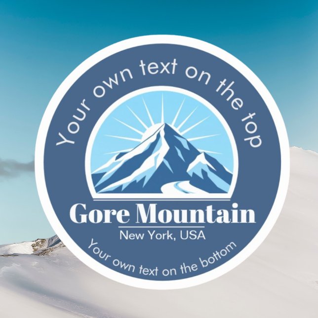Sticker Médaille de ski Gore Mountain, New York (Créateur téléchargé)