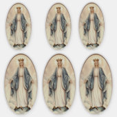Sticker Médaille miraculeuse bénie de Vierge Marie (Devant)