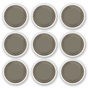 Sticker Médailles de récompense en étoile à motif feuille