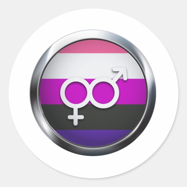 STICKER MÉDAILLON GENDERFLUID (Devant)