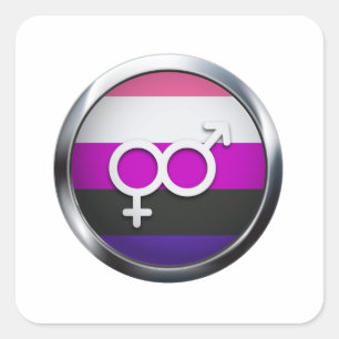 STICKER MÉDAILLON GENDERFLUID