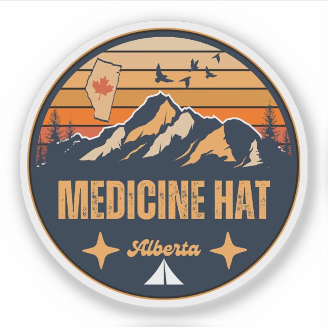Sticker Medicine Hat, Alberta (Devant)