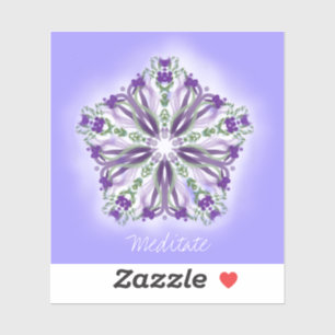 Sticker *~* Méditation Étoile lumière Mandala Vinyl Sticke