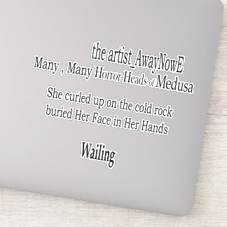 Sticker Medusa awaynowe Horror 3MMHead Bphrases Diecut 25
