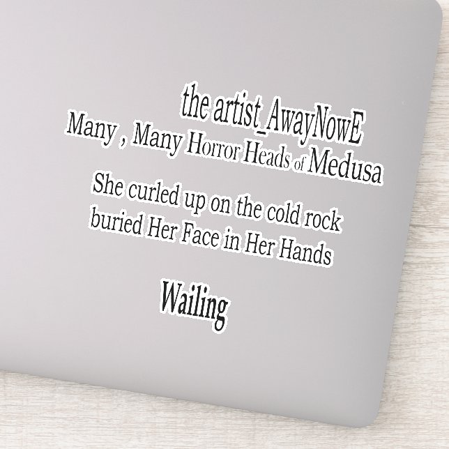 Sticker Medusa awaynowe Horror 3MMHead Bphrases Diecut 25 (Détail)