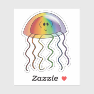 Sticker Méduse arc-en-ciel