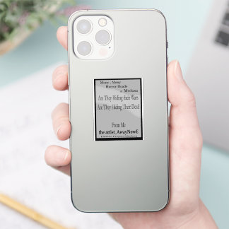 Sticker Méduse loin maintenant Horreur Livre 15MMTêtes Phr