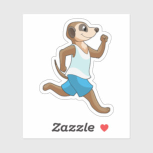 Sticker Meerkat à Running Sports