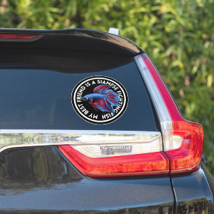 Sticker Meilleur ami Blue Red Betta Fish