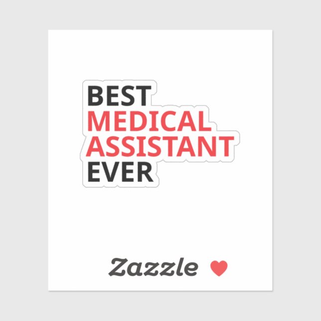 Sticker Meilleur Assistant Médicale jamais (Feuille)