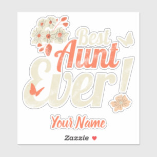 Sticker Meilleur Aunt Ever Vintage Auntie Birthday Godmoth