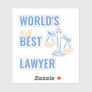 Sticker Meilleur avocat du monde. Idée cadeau de collègue.