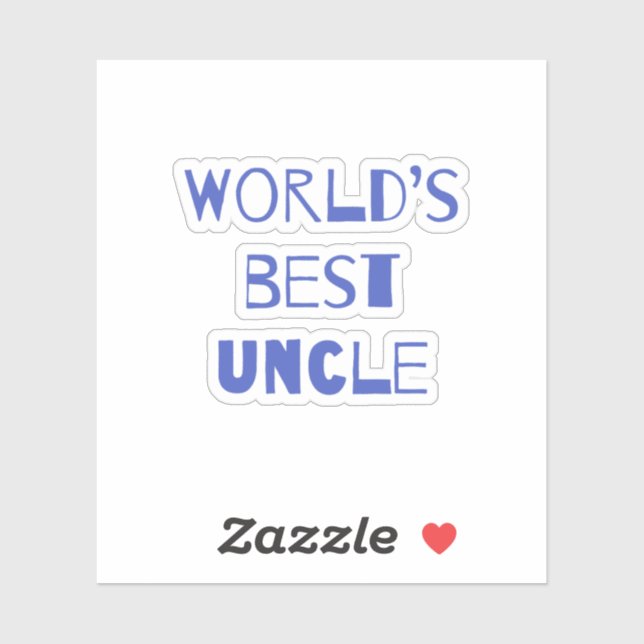 Sticker Meilleur oncle du monde (Feuille)