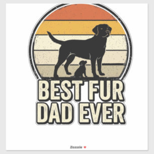 Sticker Meilleur papa à fourrure jamais conception de mail