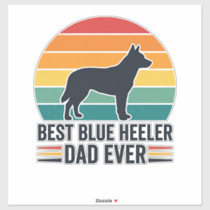 Sticker Meilleur Papa Blue Heeler Ever Vintage Design Papa