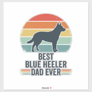 Sticker Meilleur Papa Blue Heeler Vintage Design de T-shir